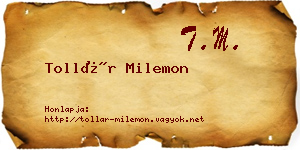 Tollár Milemon névjegykártya